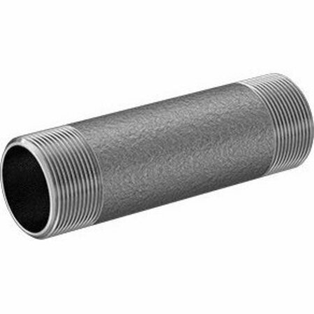 BSC PREFERRED Standard-Wall 304/304L Stainless Steel Pipe Nipple Threaded on Both Ends 1-1/2 NPT 6 Long 4830K268